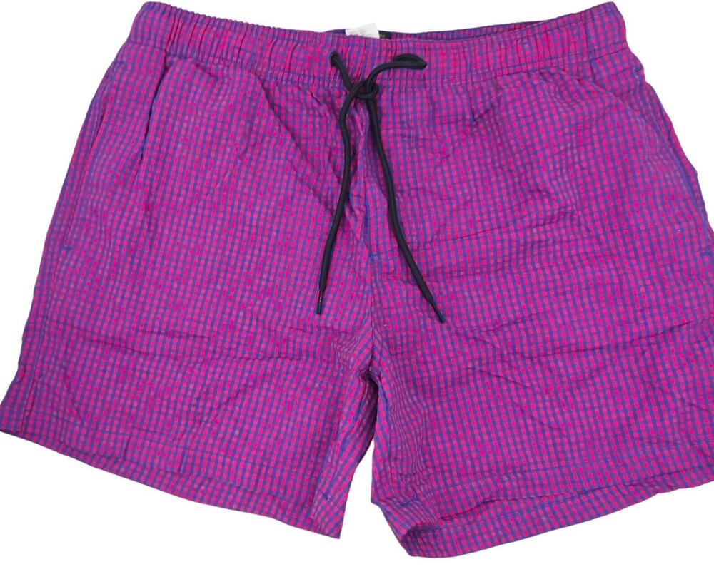 PIOMBO Mens Swim Shorts Large Purple Blue Italian Luxury Bathing Suit Vacation